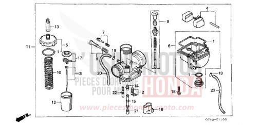 CARBURATEUR CR80RG de 1986